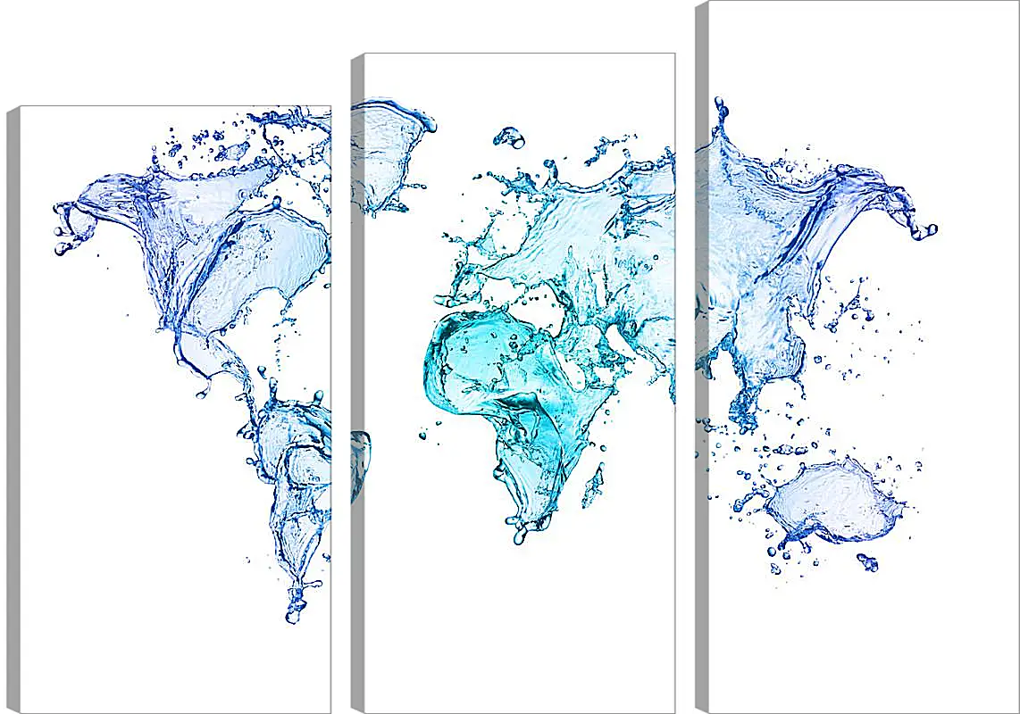 Модульная картина - Карта из воды