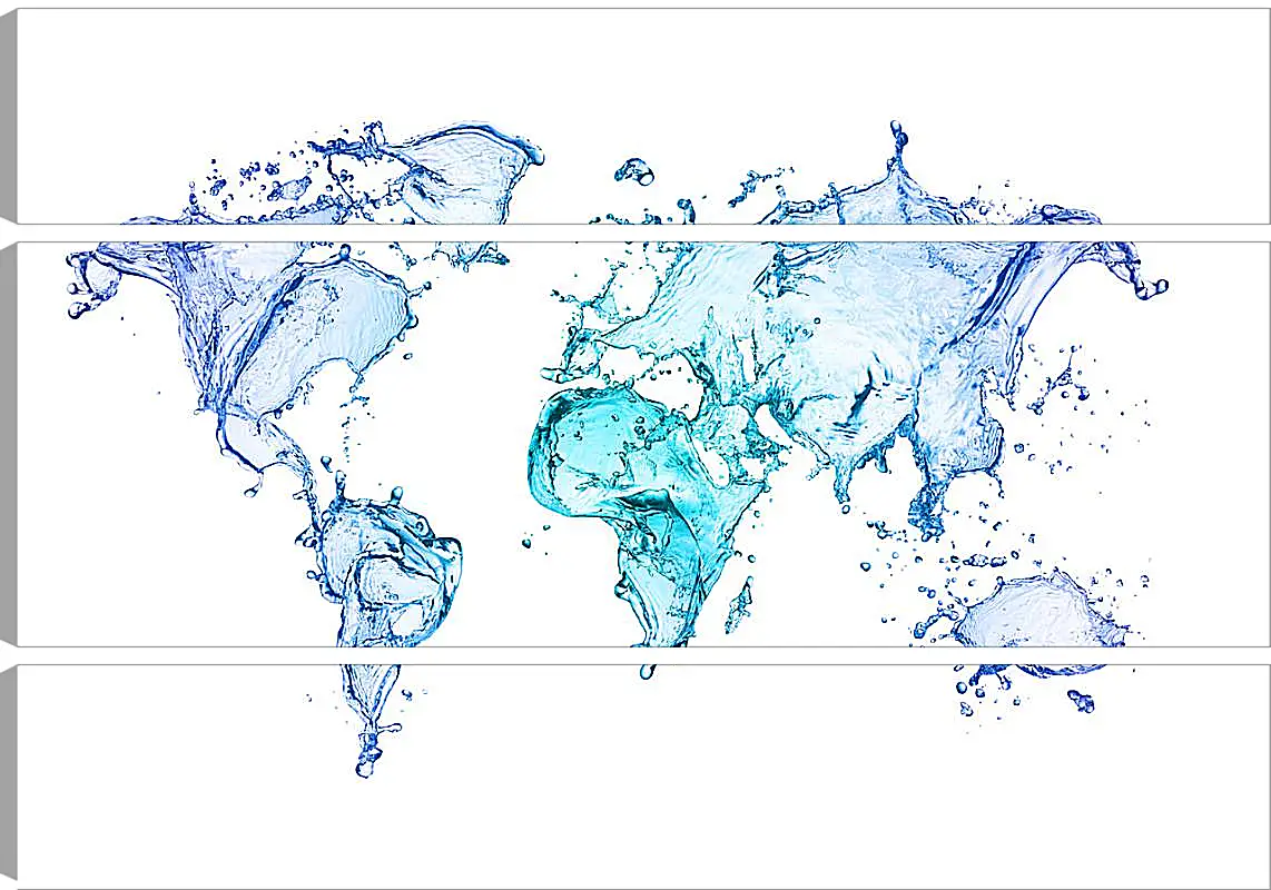 Модульная картина - Карта из воды