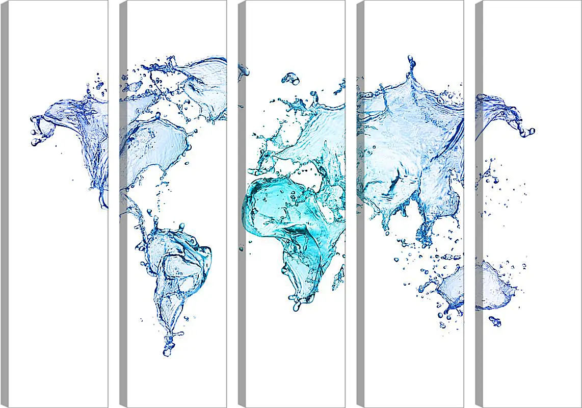 Модульная картина - Карта из воды