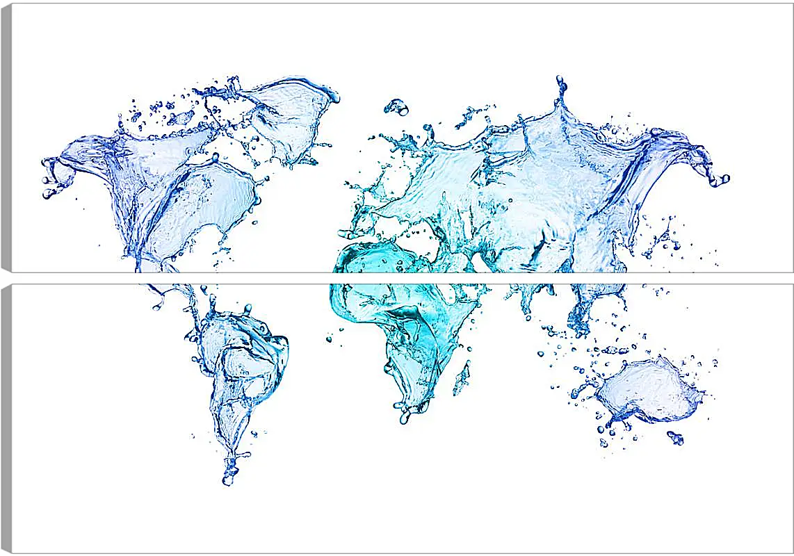Модульная картина - Карта из воды