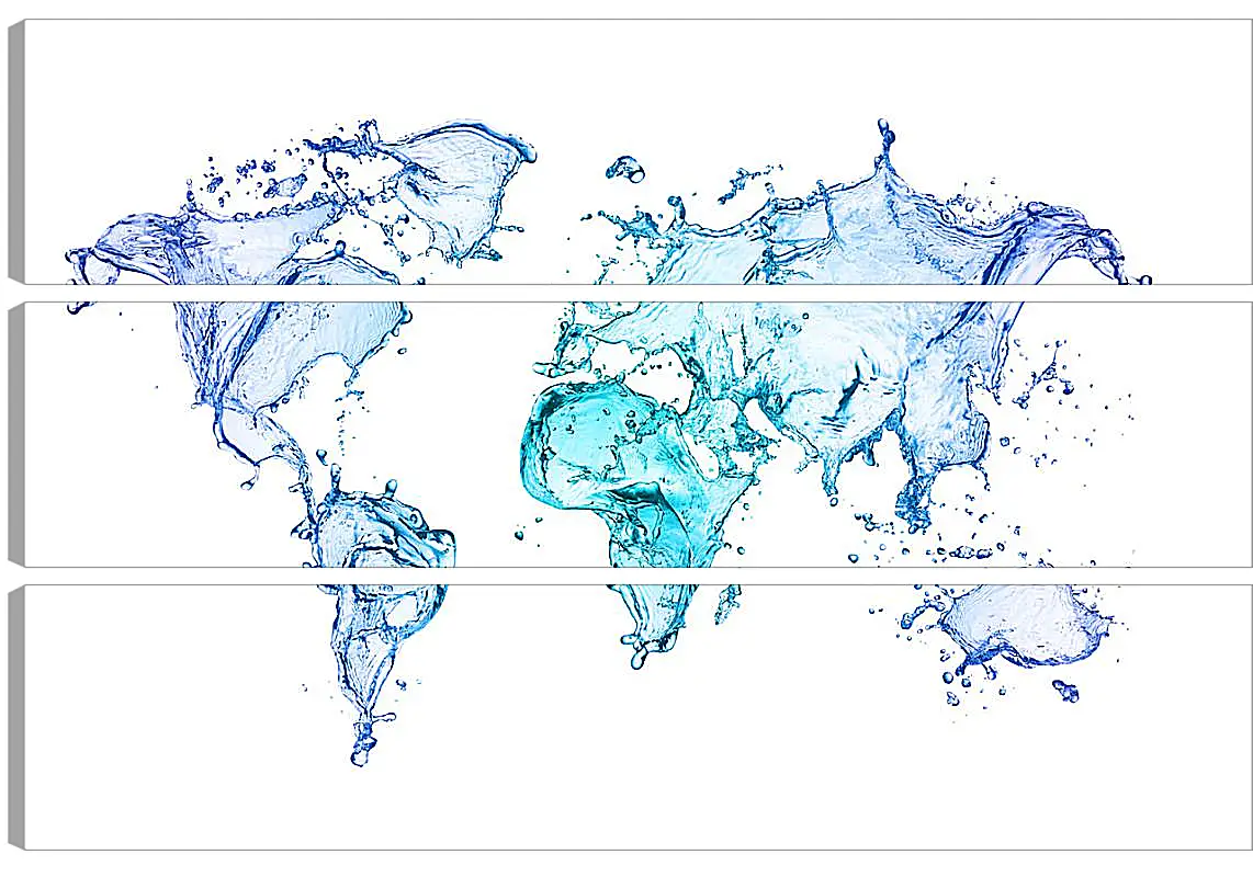 Модульная картина - Карта из воды