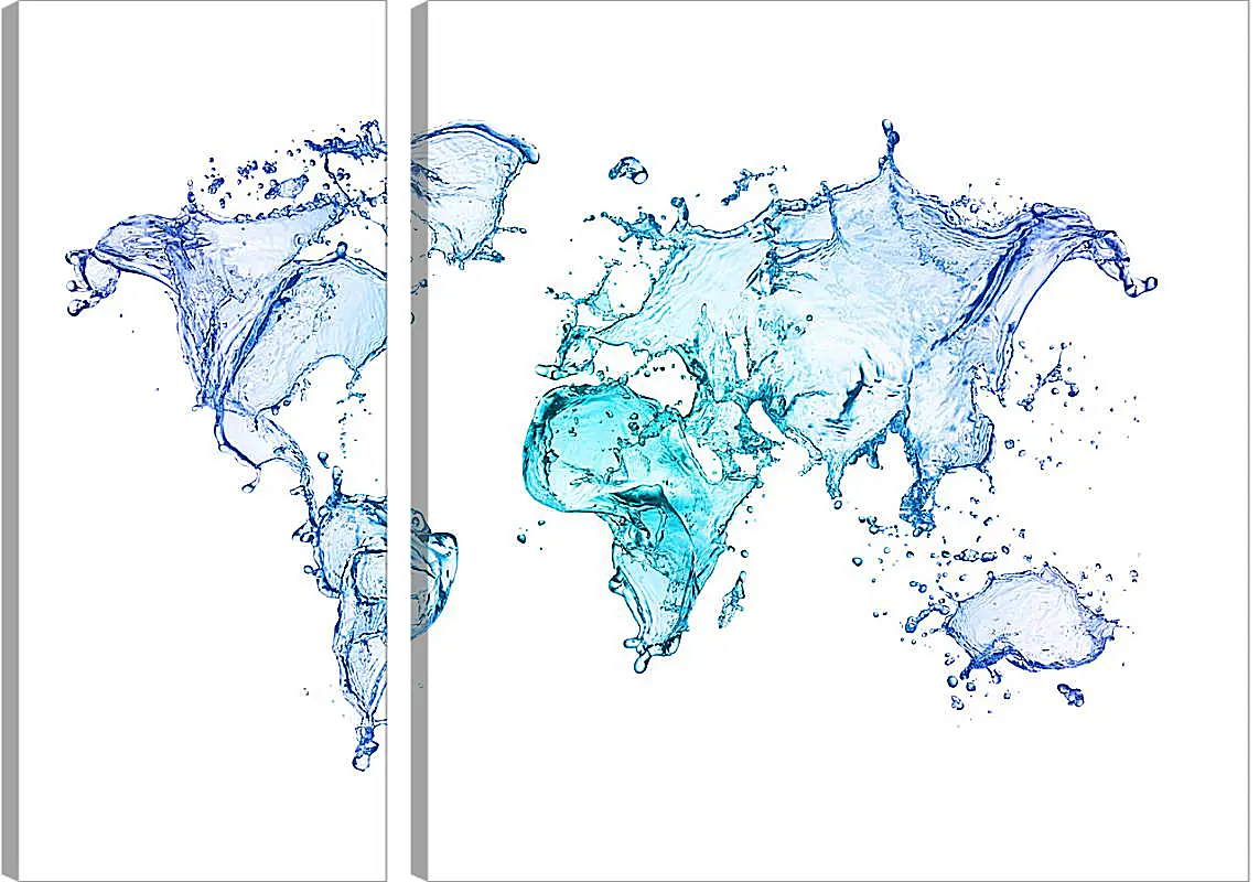 Модульная картина - Карта из воды