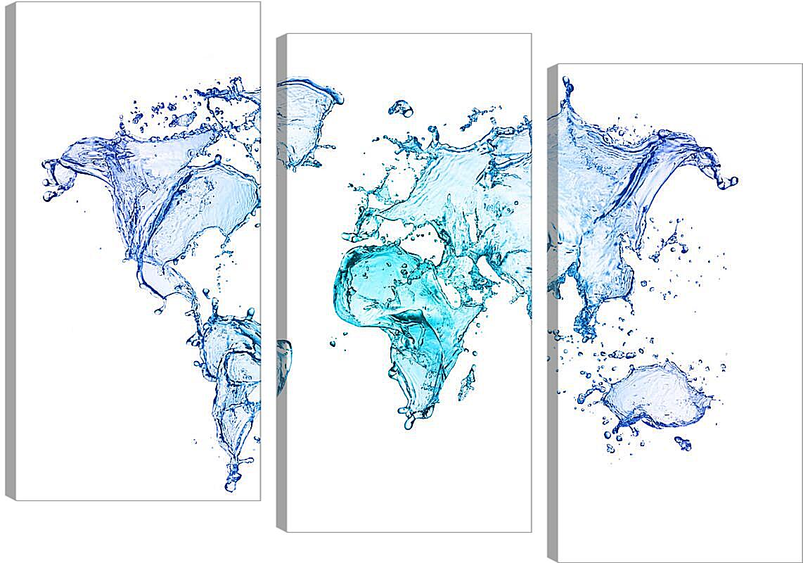 Модульная картина - Карта из воды
