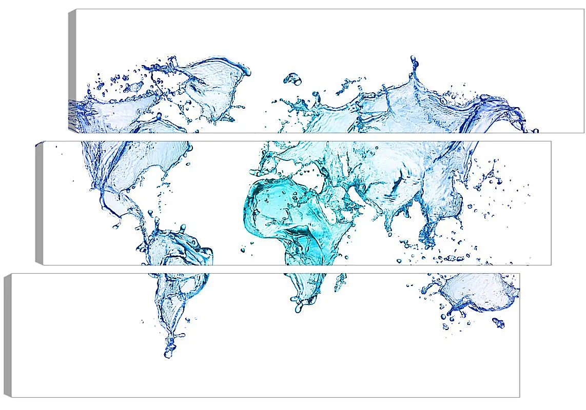 Модульная картина - Карта из воды