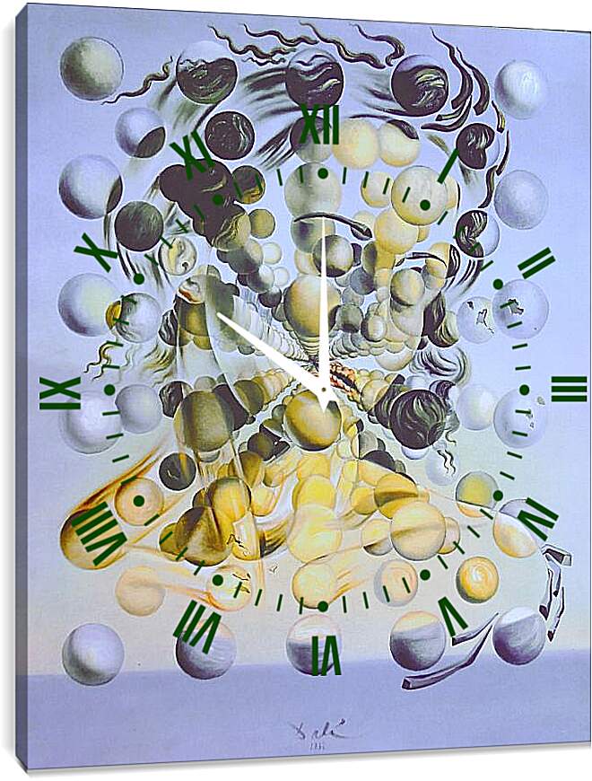 Часы картина - Gala 1. (Галатея со сферами) Сальвадор Дали