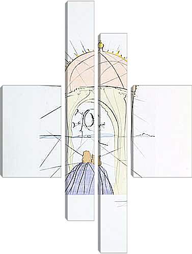 Модульная картина - Беседка Гала. Сальвадор Дали