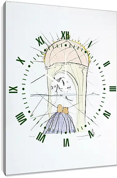 Часы картина - Беседка Гала. Сальвадор Дали