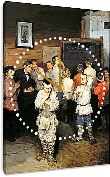 Часы картина - Устный счет в народной школе. Богданов Николай