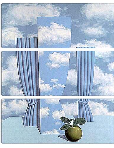 Модульная картина - Beautiful world. (Прекрасный мир) Рене Магритт