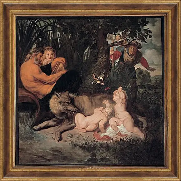 Картина в раме - Romulus and Remus. Питер Пауль Рубенс