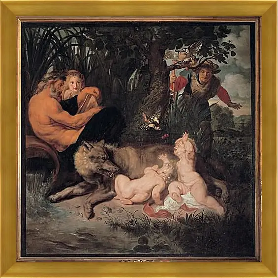 Картина в раме - Romulus and Remus. Питер Пауль Рубенс