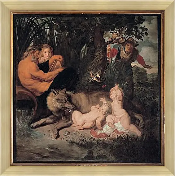 Картина в раме - Romulus and Remus. Питер Пауль Рубенс