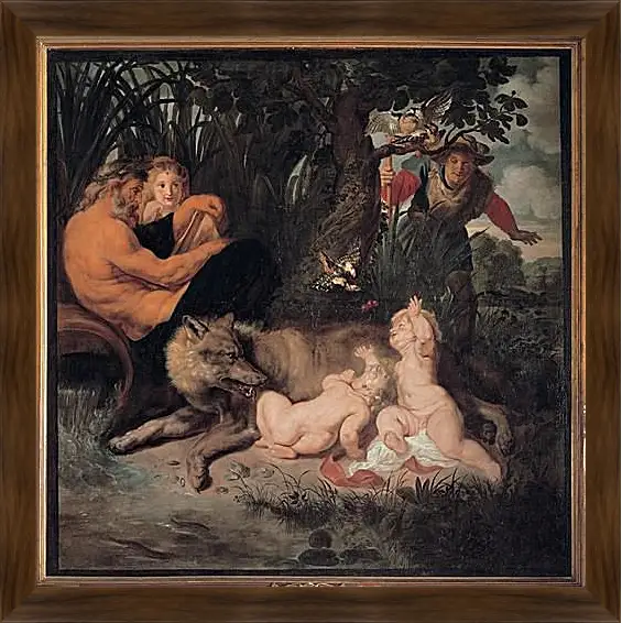 Картина в раме - Romulus and Remus. Питер Пауль Рубенс