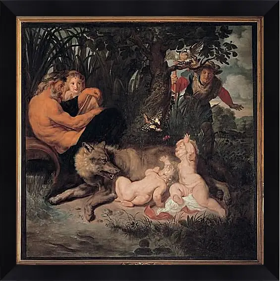 Картина в раме - Romulus and Remus. Питер Пауль Рубенс