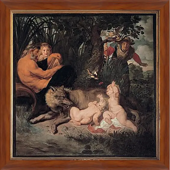 Картина в раме - Romulus and Remus. Питер Пауль Рубенс