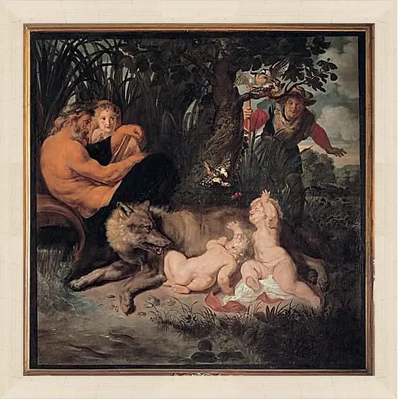 Картина в раме - Romulus and Remus. Питер Пауль Рубенс