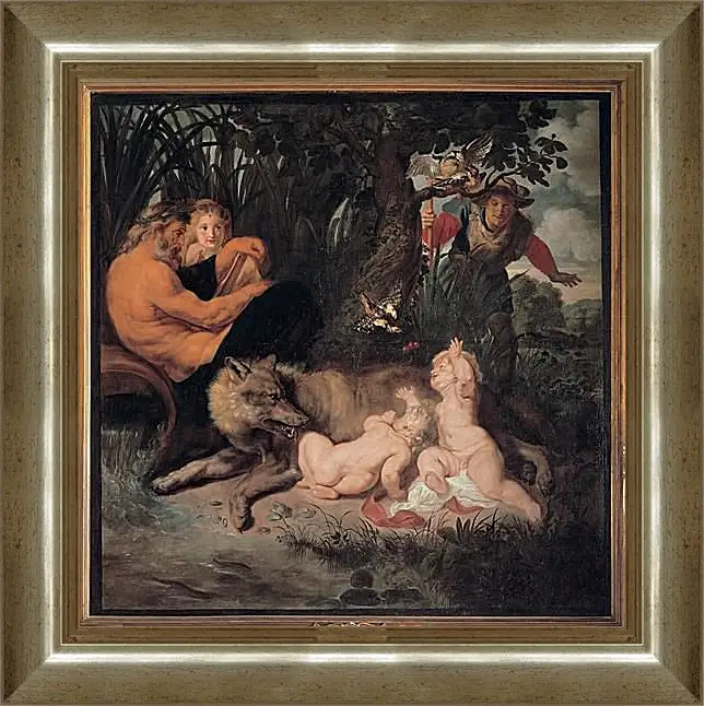 Картина в раме - Romulus and Remus. Питер Пауль Рубенс