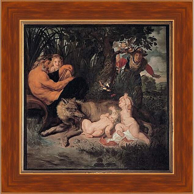 Картина в раме - Romulus and Remus. Питер Пауль Рубенс