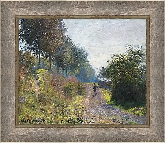 Картина в раме - The sheltered paht. Клод Моне