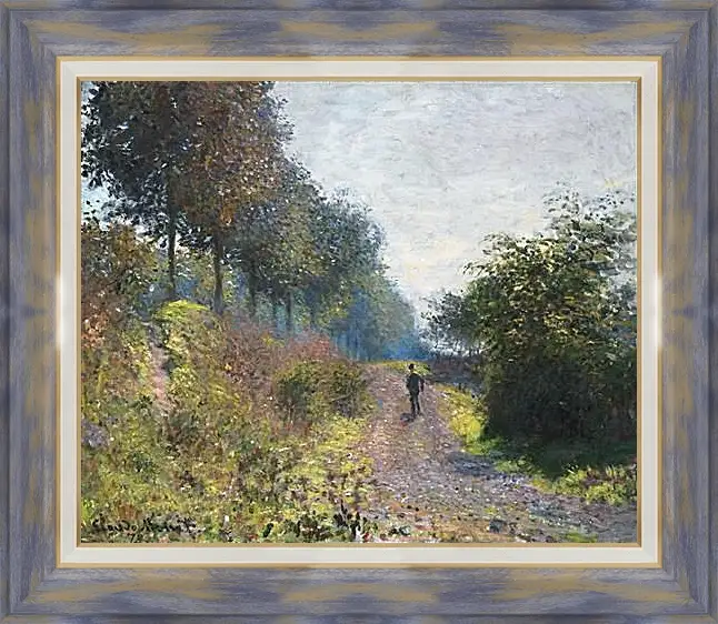 Картина в раме - The sheltered paht. Клод Моне