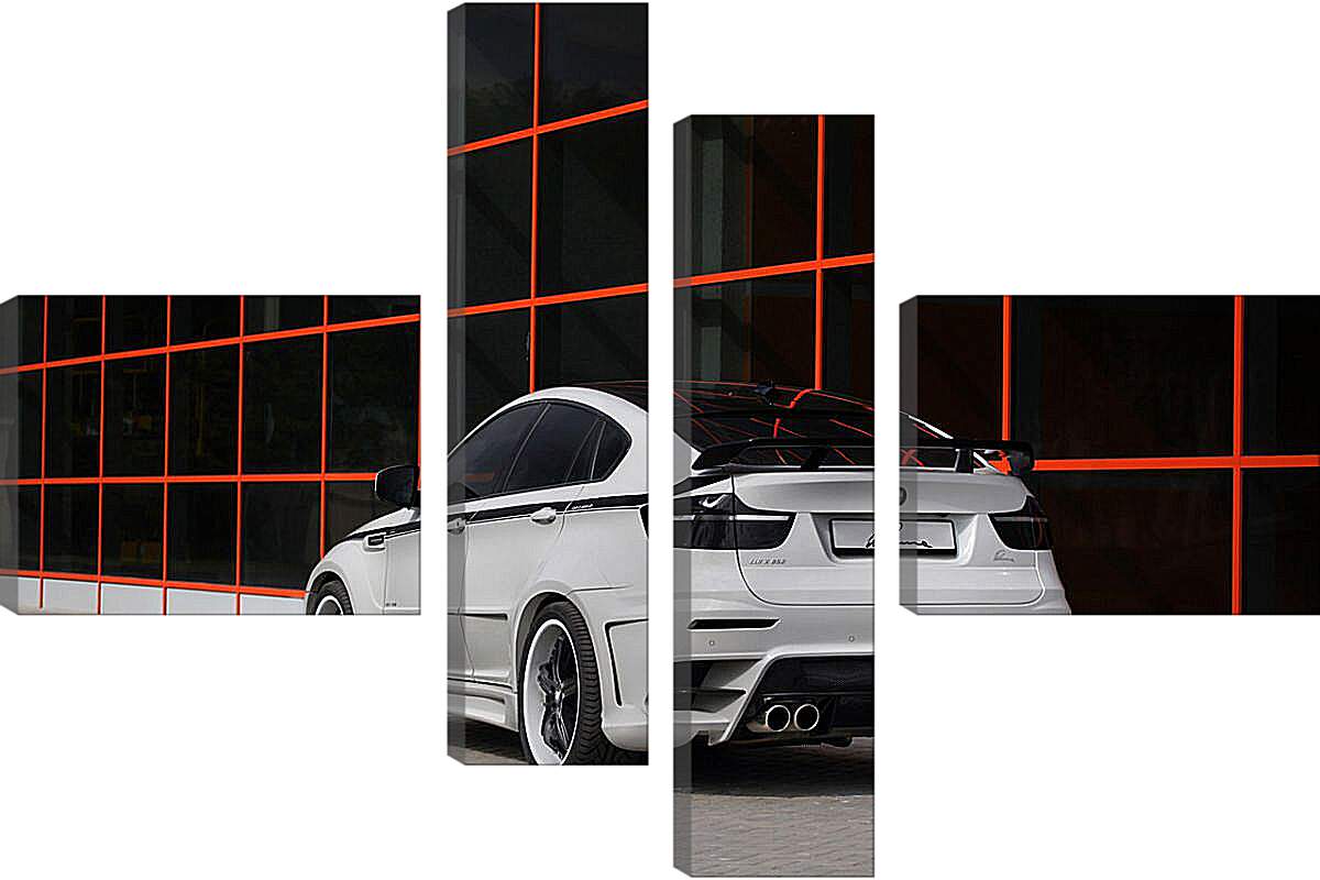 Модульная картина - Белая BMW X6