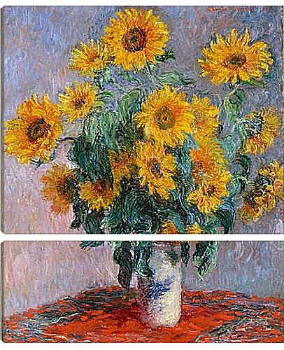Модульная картина - Bouquet of sunflowers. Клод Моне