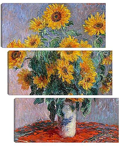 Модульная картина - Bouquet of sunflowers. Клод Моне