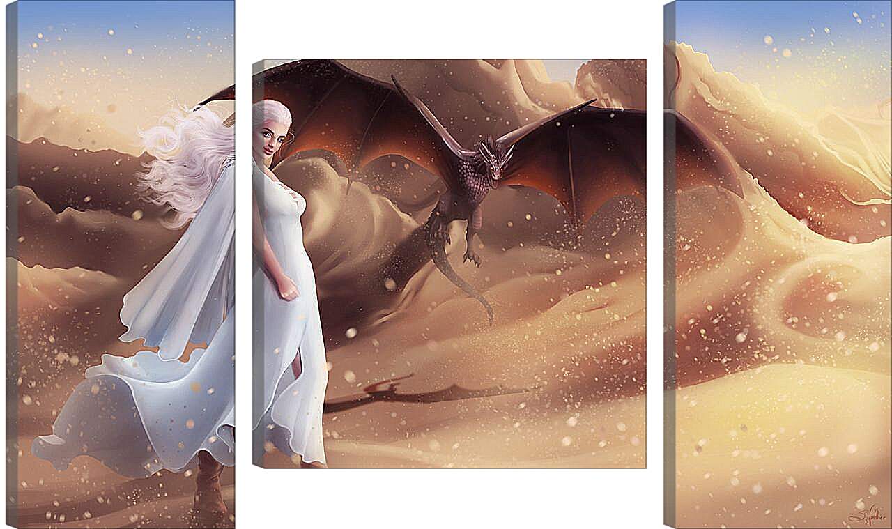 Модульная картина - Дейeнерис и дракон