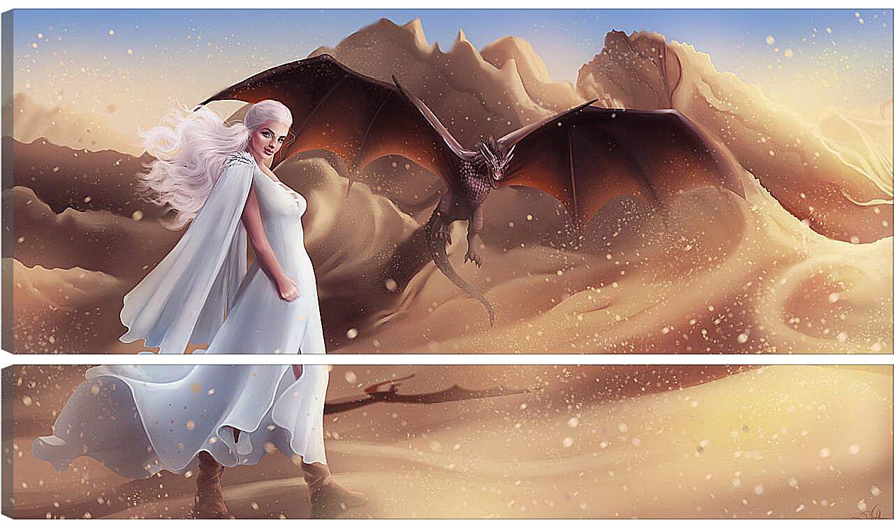 Модульная картина - Дейeнерис и дракон