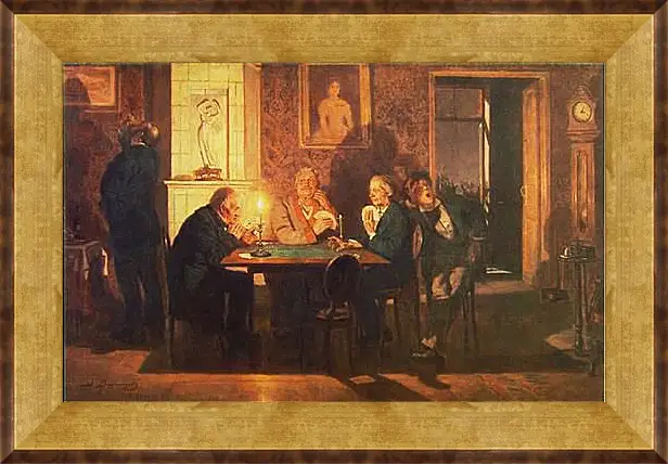 Картина в раме - Преферанс. Виктор Васнецов