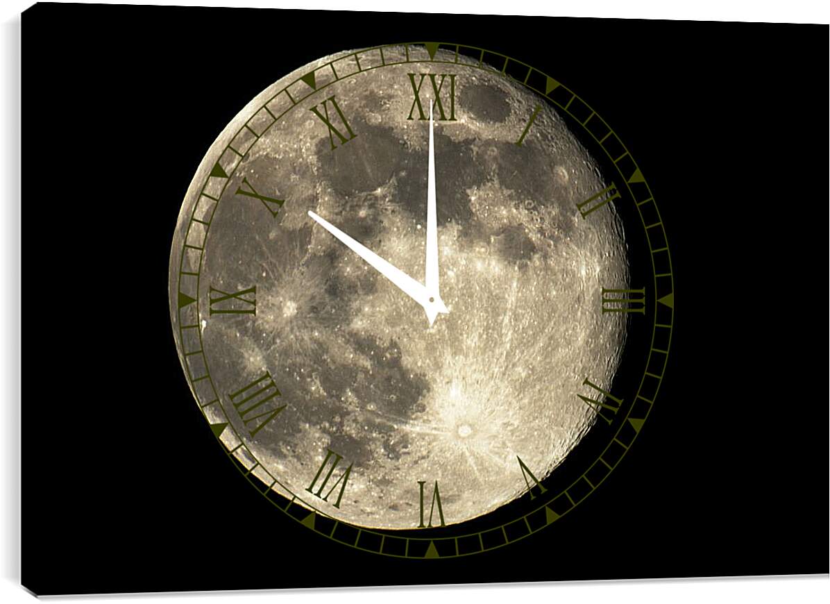 Часы картина - Луна