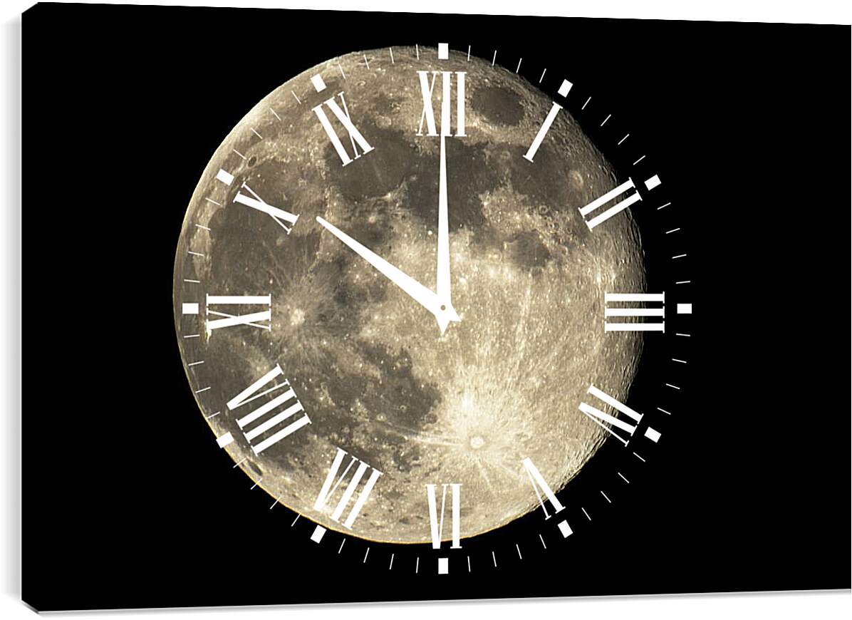 Часы картина - Луна