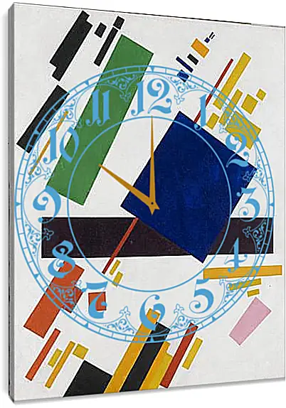 Часы картина - Супрематическая композиция. Suprematist Composition. Малевич Казимир