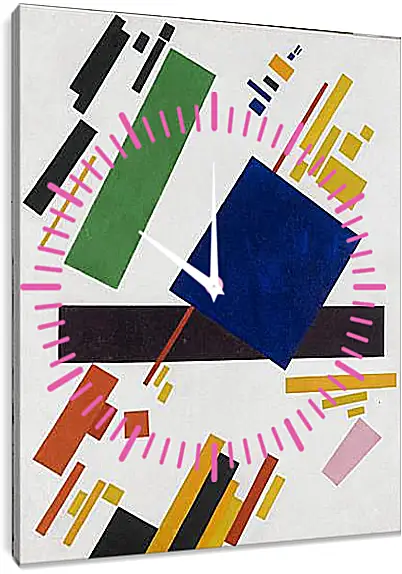 Часы картина - Супрематическая композиция. Suprematist Composition. Малевич Казимир