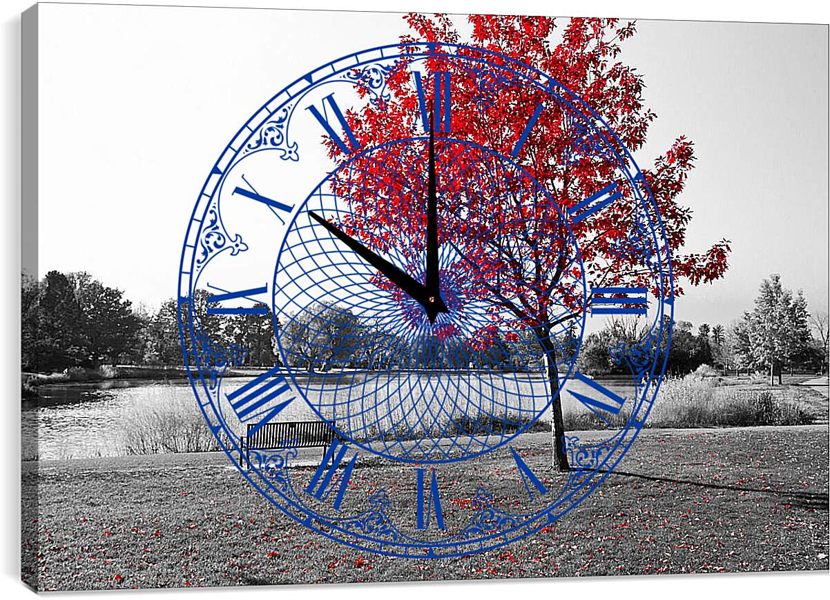 Часы картина - Парк