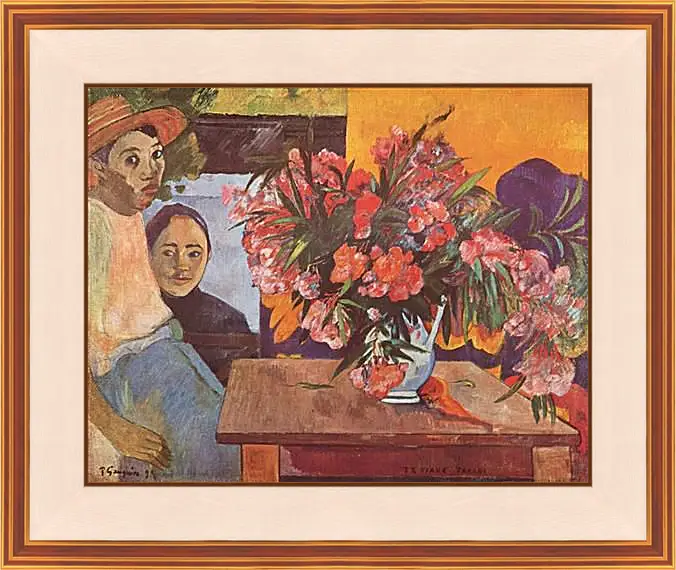 Картина в раме - Les fleurs de France. Поль Гоген