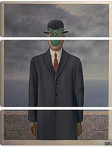 Модульная картина - Man`s son. (Сын человеческий) Рене Магритт