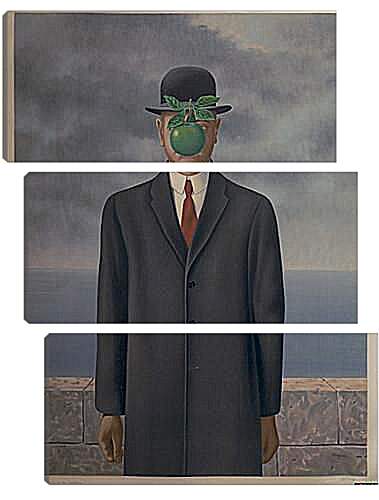 Модульная картина - Man`s son. (Сын человеческий) Рене Магритт