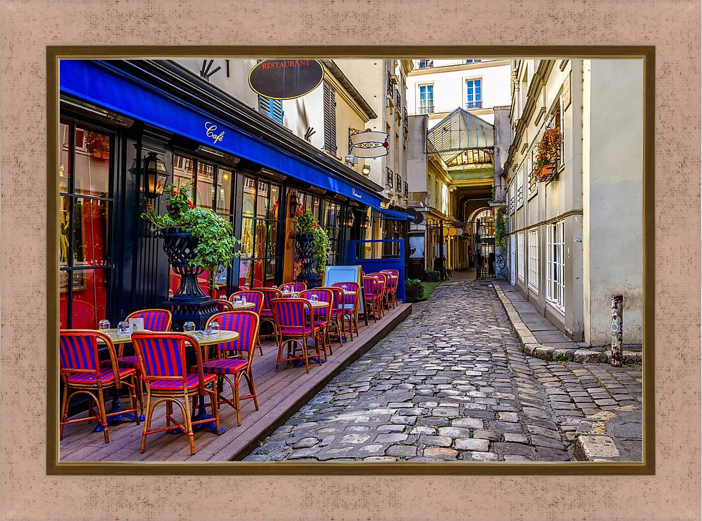 Картина в раме - Парижское кафе