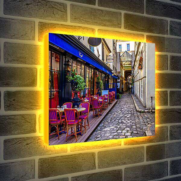 Лайтбокс световая панель - Парижское кафе