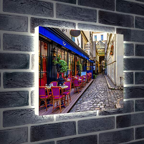 Лайтбокс световая панель - Парижское кафе
