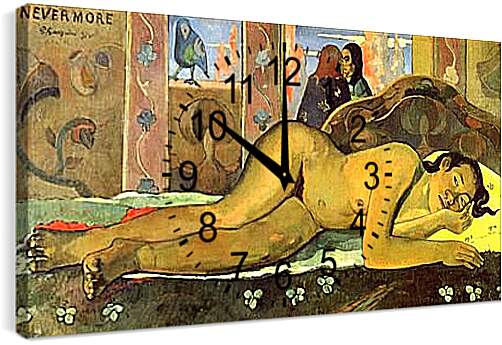 Часы картина - Nevermore (O Taiti). Поль Гоген