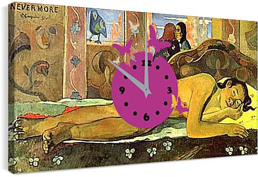 Часы картина - Nevermore (O Taiti). Поль Гоген