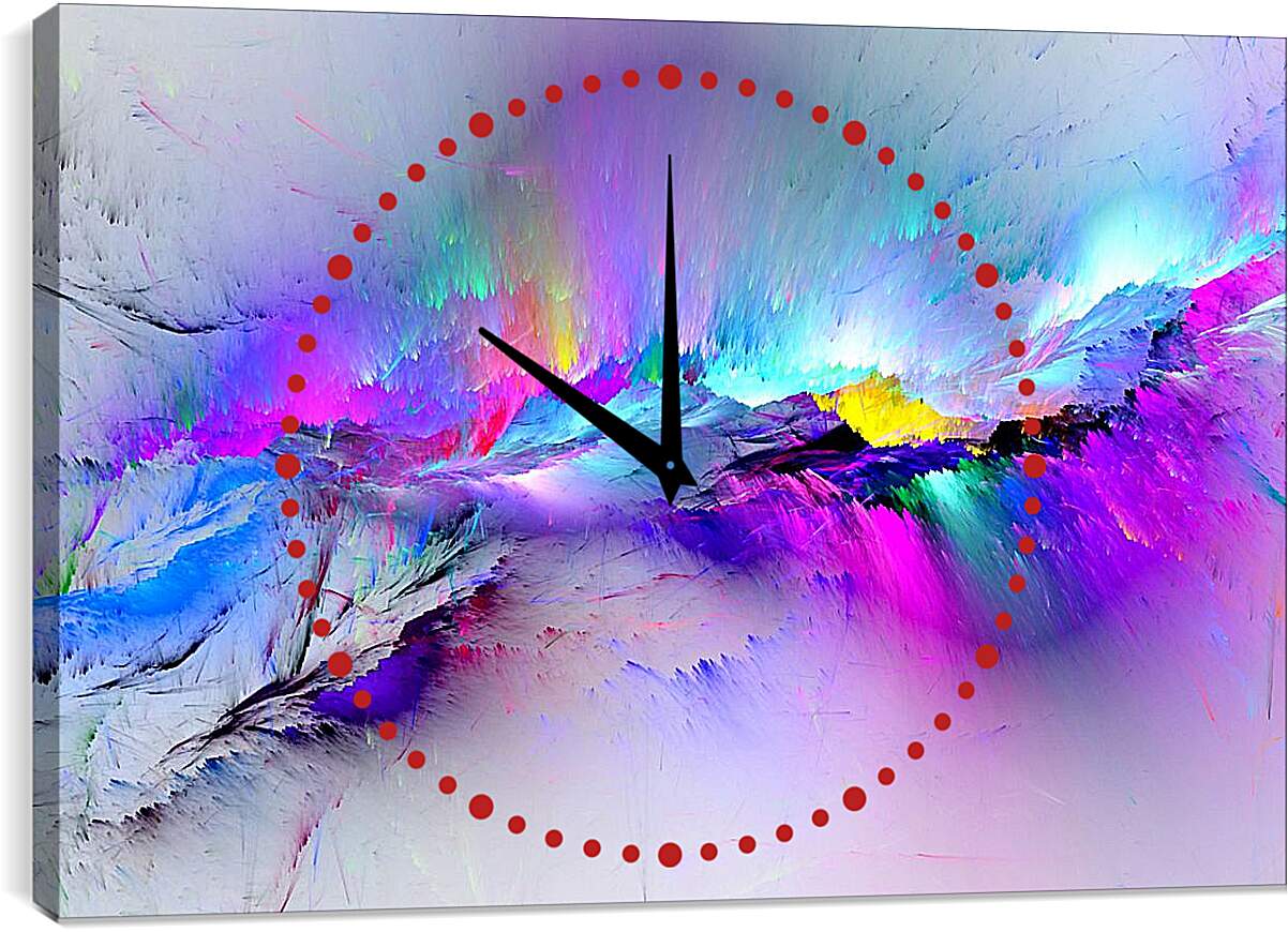 Часы картина - Современная арт абстракция