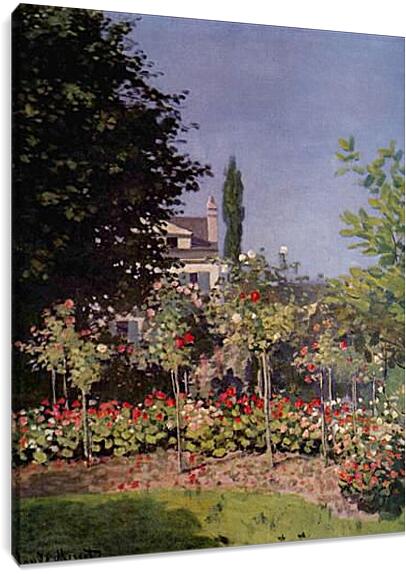 Постер и плакат - Flowering Garden at Sainte-Adresse. Клод Моне