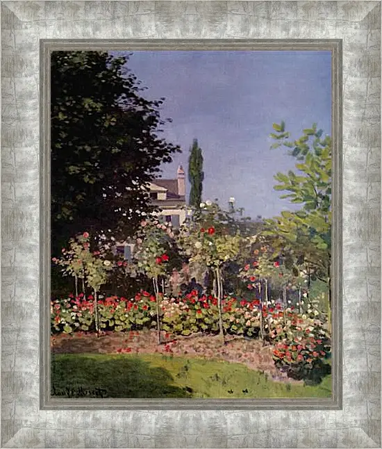 Картина в раме - Flowering Garden at Sainte-Adresse. Клод Моне