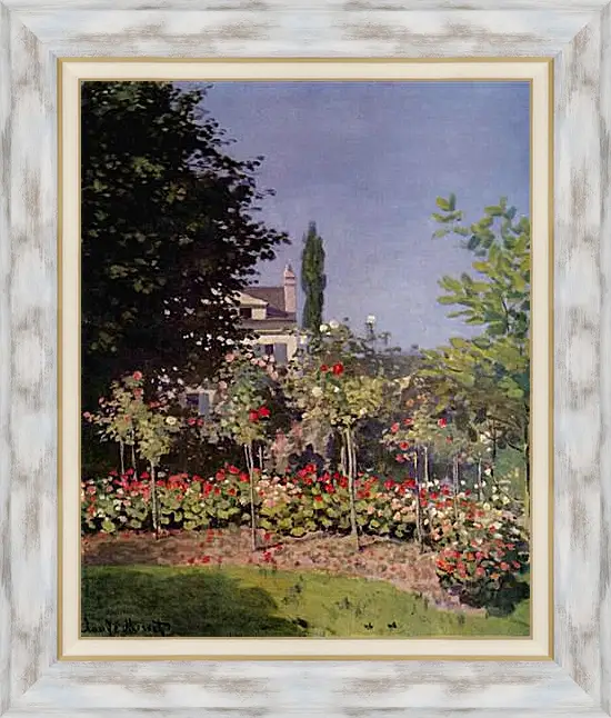 Картина в раме - Flowering Garden at Sainte-Adresse. Клод Моне