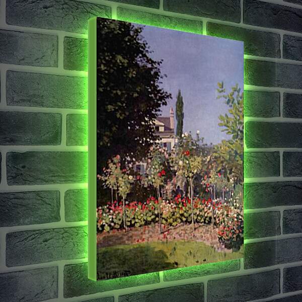 Лайтбокс световая панель - Flowering Garden at Sainte-Adresse. Клод Моне