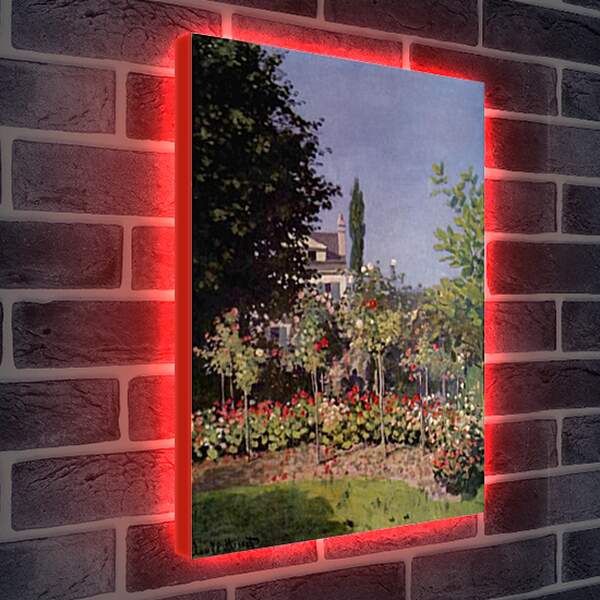 Лайтбокс световая панель - Flowering Garden at Sainte-Adresse. Клод Моне