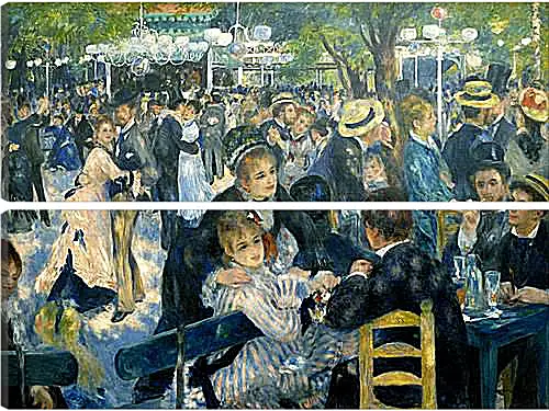 Модульная картина - Dance at the Moulin de la Galette. Пьер Огюст Ренуар